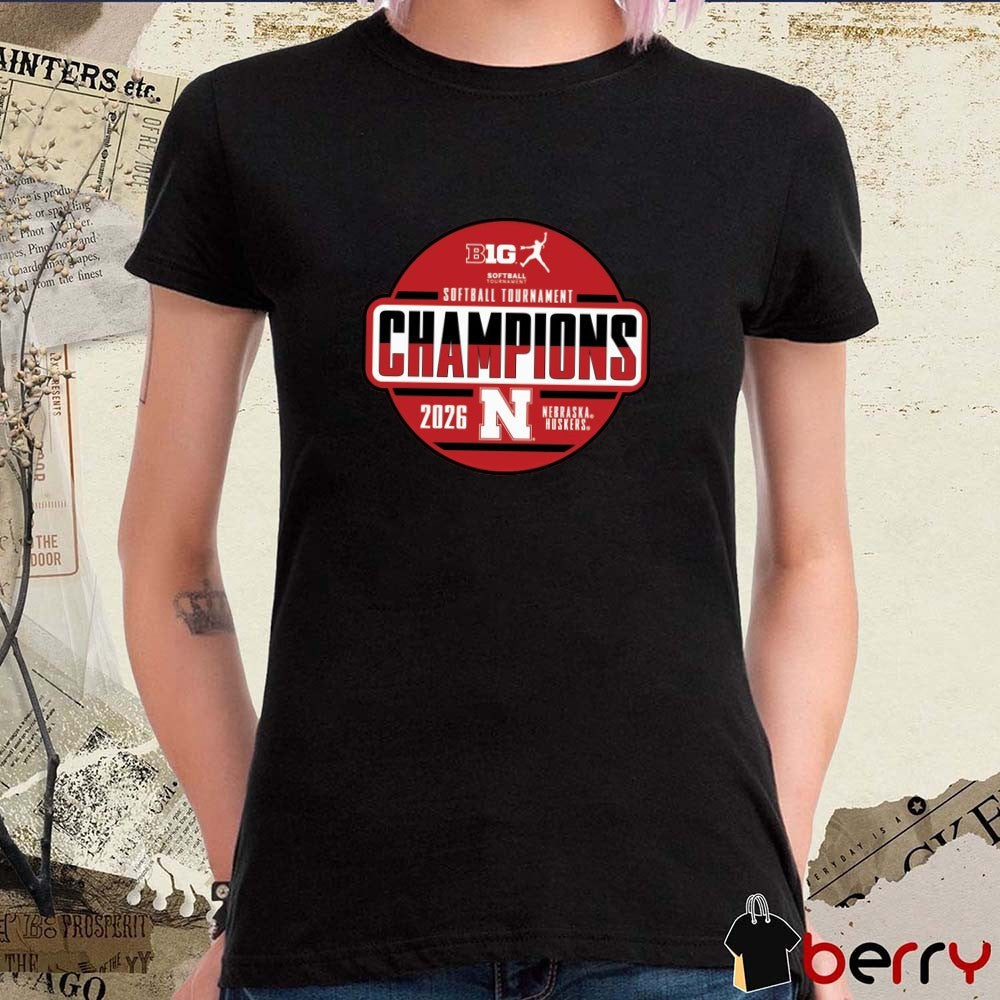 Nebraska Huskers 2026 NCAA Big Ten Softball Tournament Champions Locker Room t-shirt