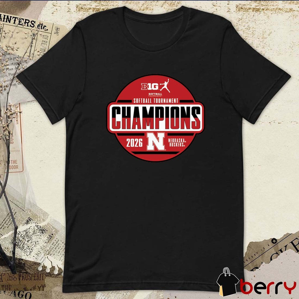 Nebraska Huskers 2026 NCAA Big Ten Softball Tournament Champions Locker Room t-shirt