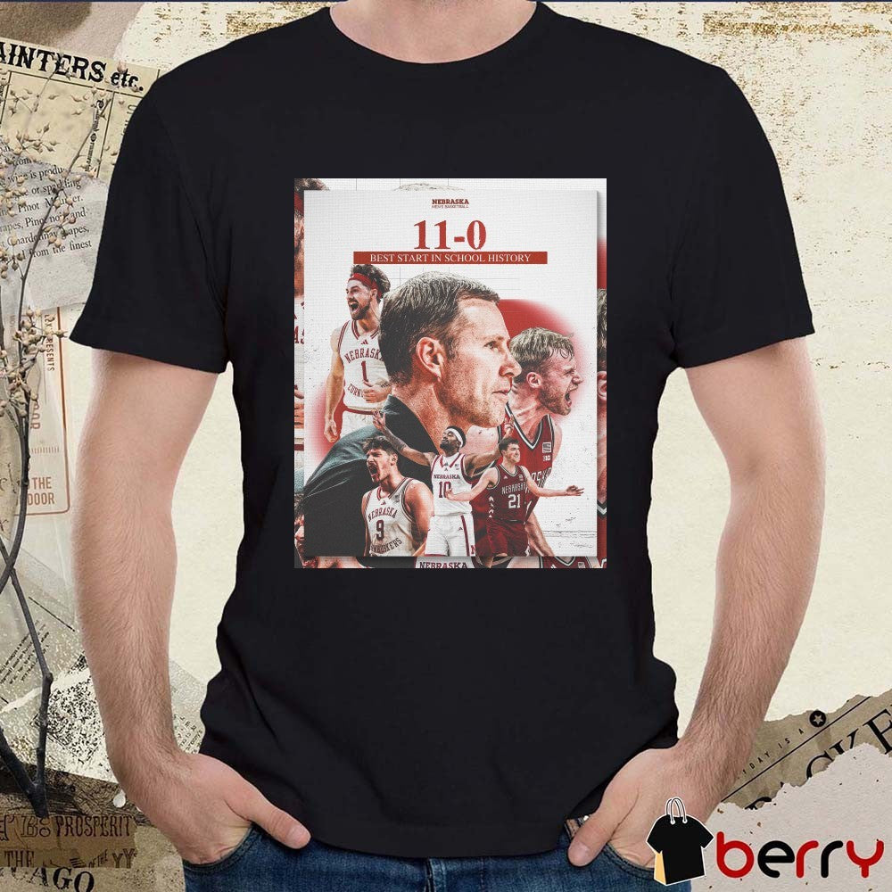 Nebraska Men’s Basketball 11-0 Best Start In School History Poster t-shirt