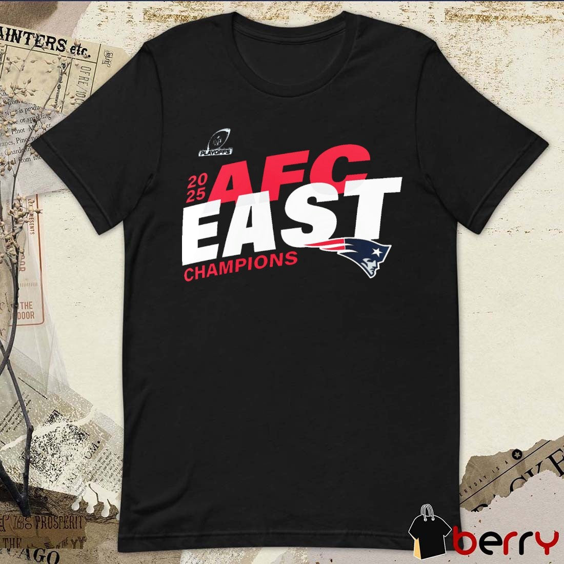 New England Patriots 2025 NFL Playoffs AFC East Division Champions Conquer t-shirt