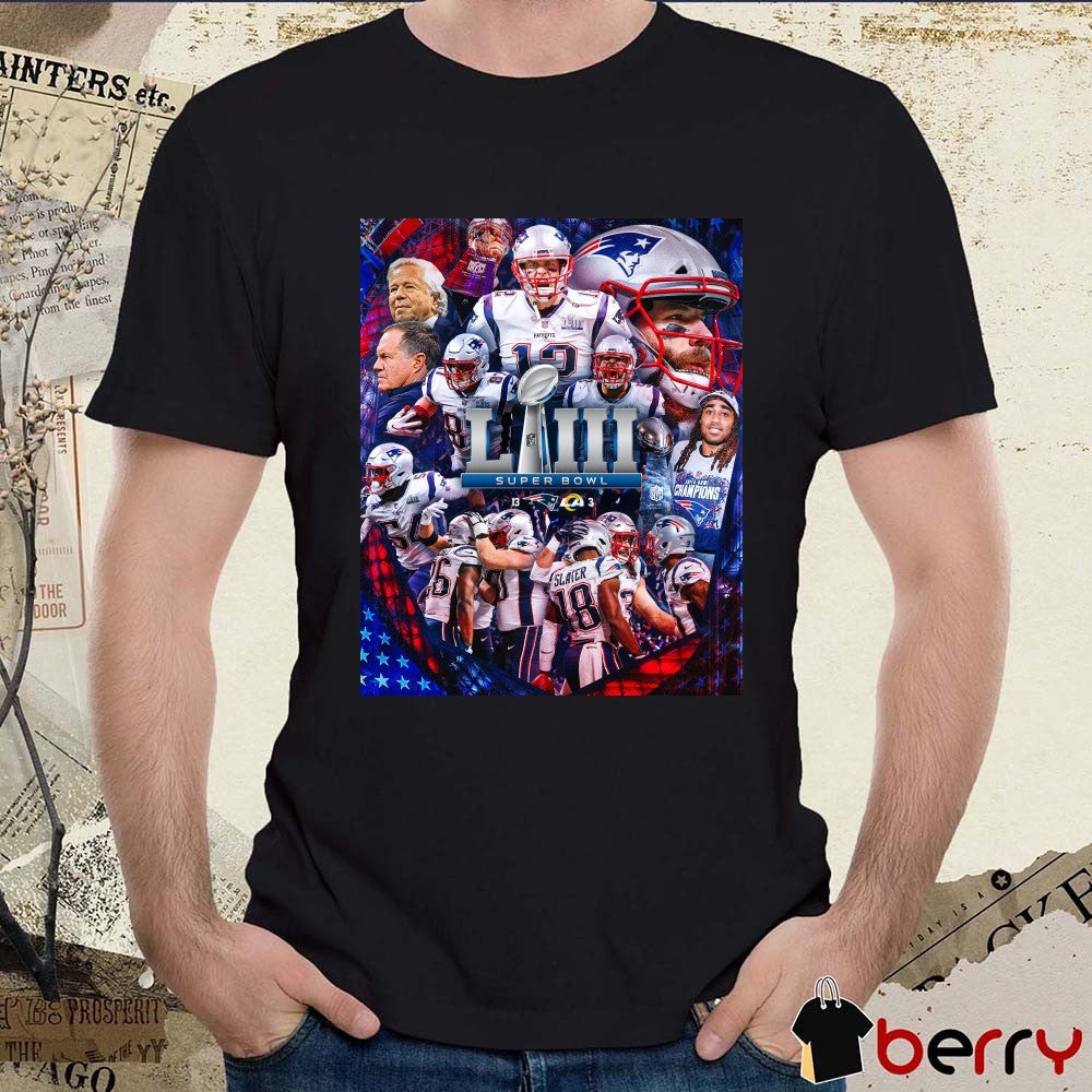 New England Patriots Super Bowl LIII Super Bowl Round 2 vs. The Rams Poster t-shirt