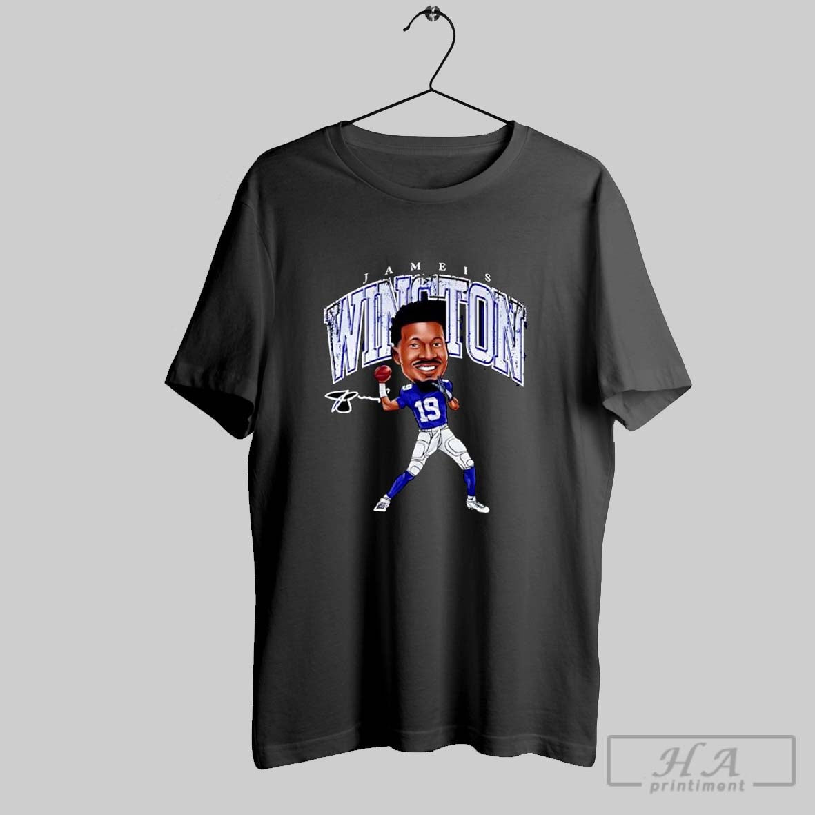 Official New York Giants Jameis Winston Cartoon Signature