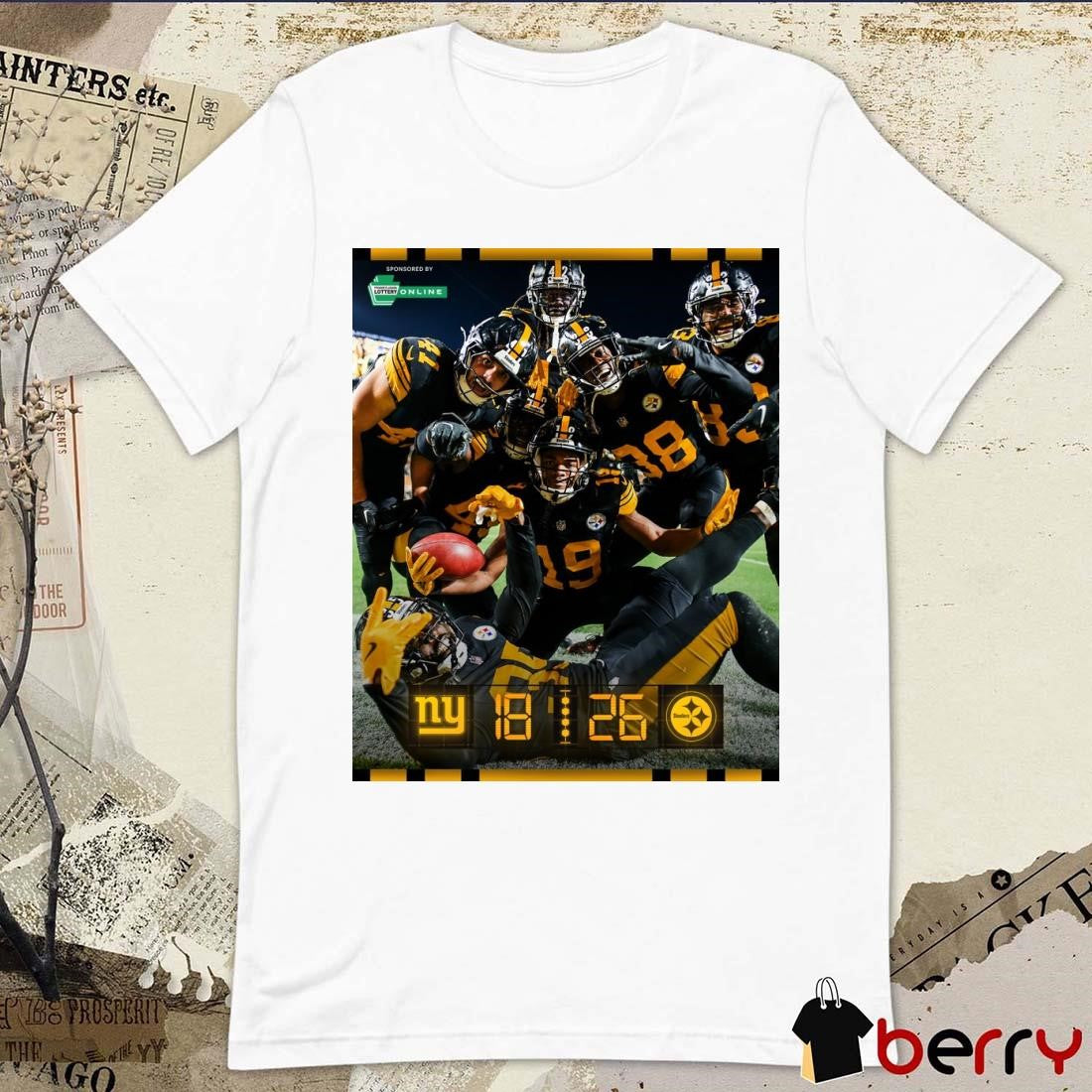 New York Giants at Pittsburgh Steelers Giant DUB HereWeGo Poster t-shirt