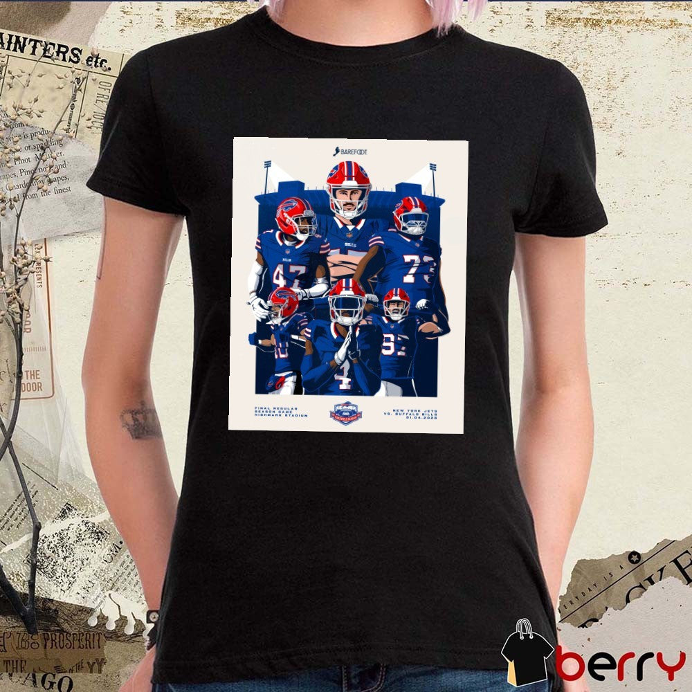 New York Jets Vs Buffalo Bills January 4, 2026 Highmark Stadium Farewell Season Poster t-shirt