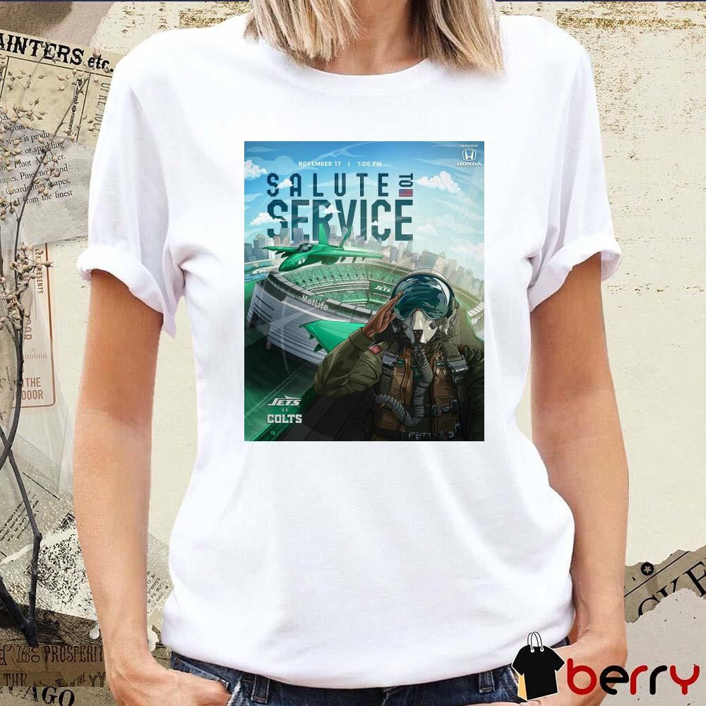 New York Jets Vs Indianapolis Colts Salute To Service November 17 2024 Poster t-shirt