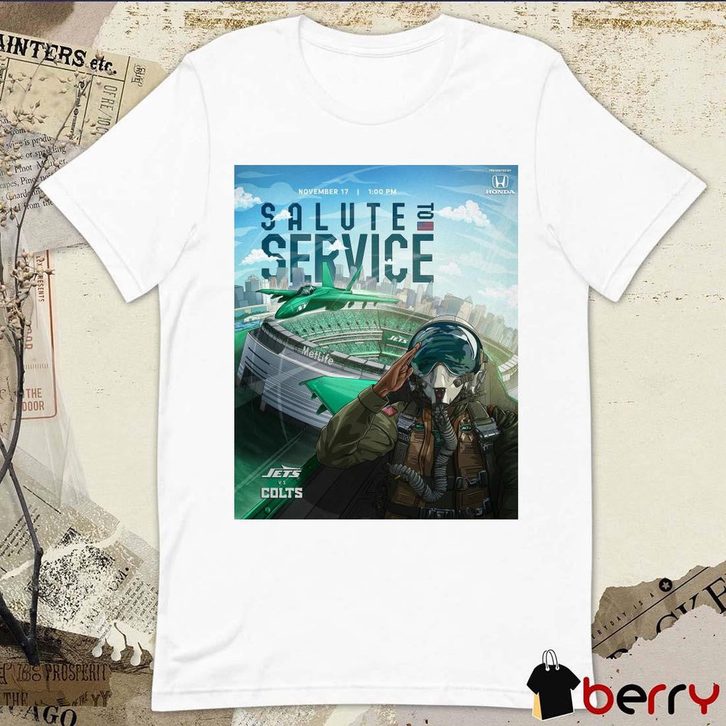 New York Jets Vs Indianapolis Colts Salute To Service November 17 2024 Poster t-shirt