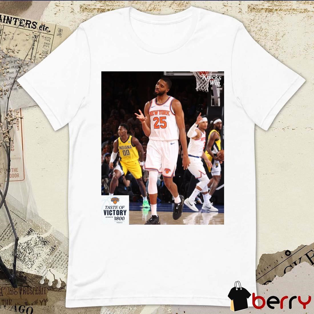 New York Knicks Mikal Bridges #25 Taste Of Victory Poster t-shirt