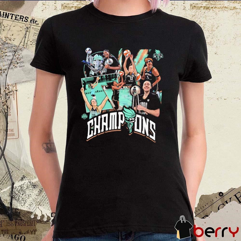New York Liberty Stadium Essentials 2024 WNBA Finals Champions Crossroads Players t-shirt