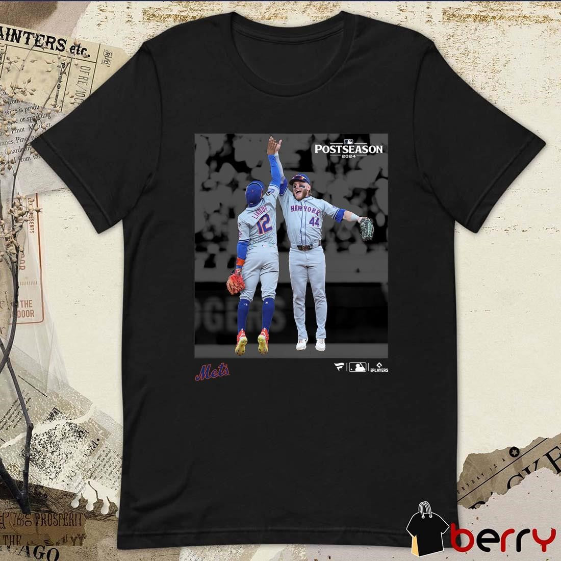New York Mets Harrison Bader And Francisco Lindor 2024 MLB Postseason Moments t-shirt
