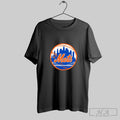 Official New York Mets Skyline Baseball Logo Sports Fan Posters Black