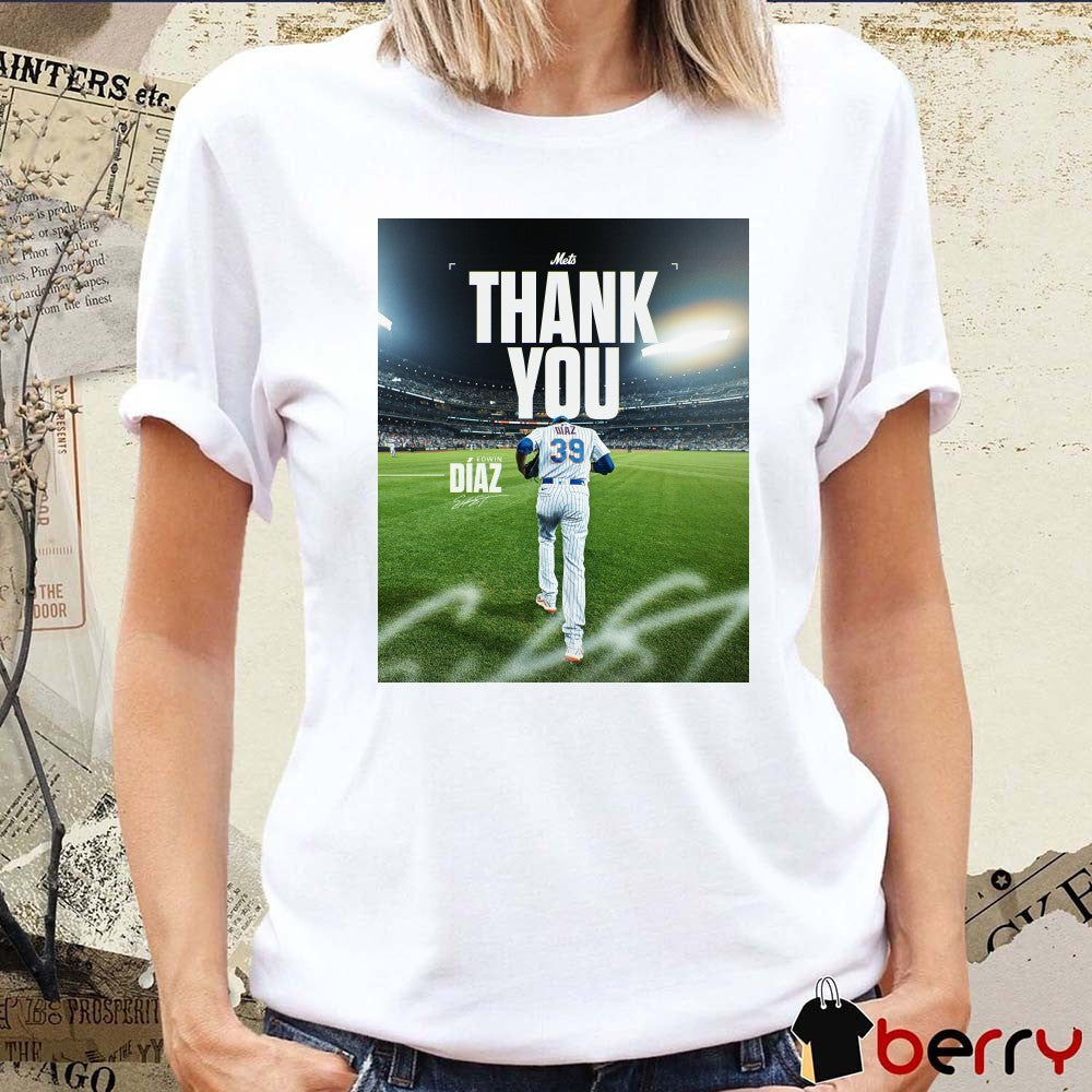 New York Mets Thank You Edwin Díaz 2025 Signature Poster t-shirt