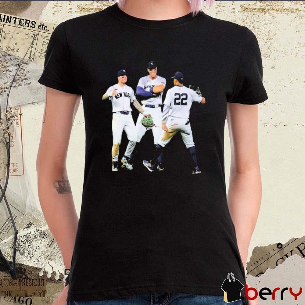 New York Yankees Alex Verdugo, Aaron Judge and Juan Soto, March 28, 2024 t-shirt