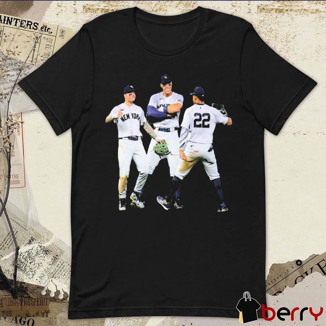 New York Yankees Alex Verdugo, Aaron Judge and Juan Soto, March 28, 2024 t-shirt