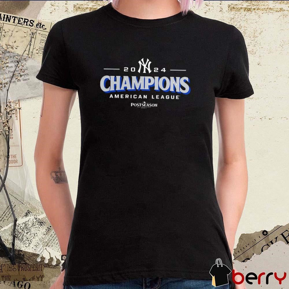 New York Yankees MLB 2024 American League Champions Bloop Single Roster Postseason t-shirt