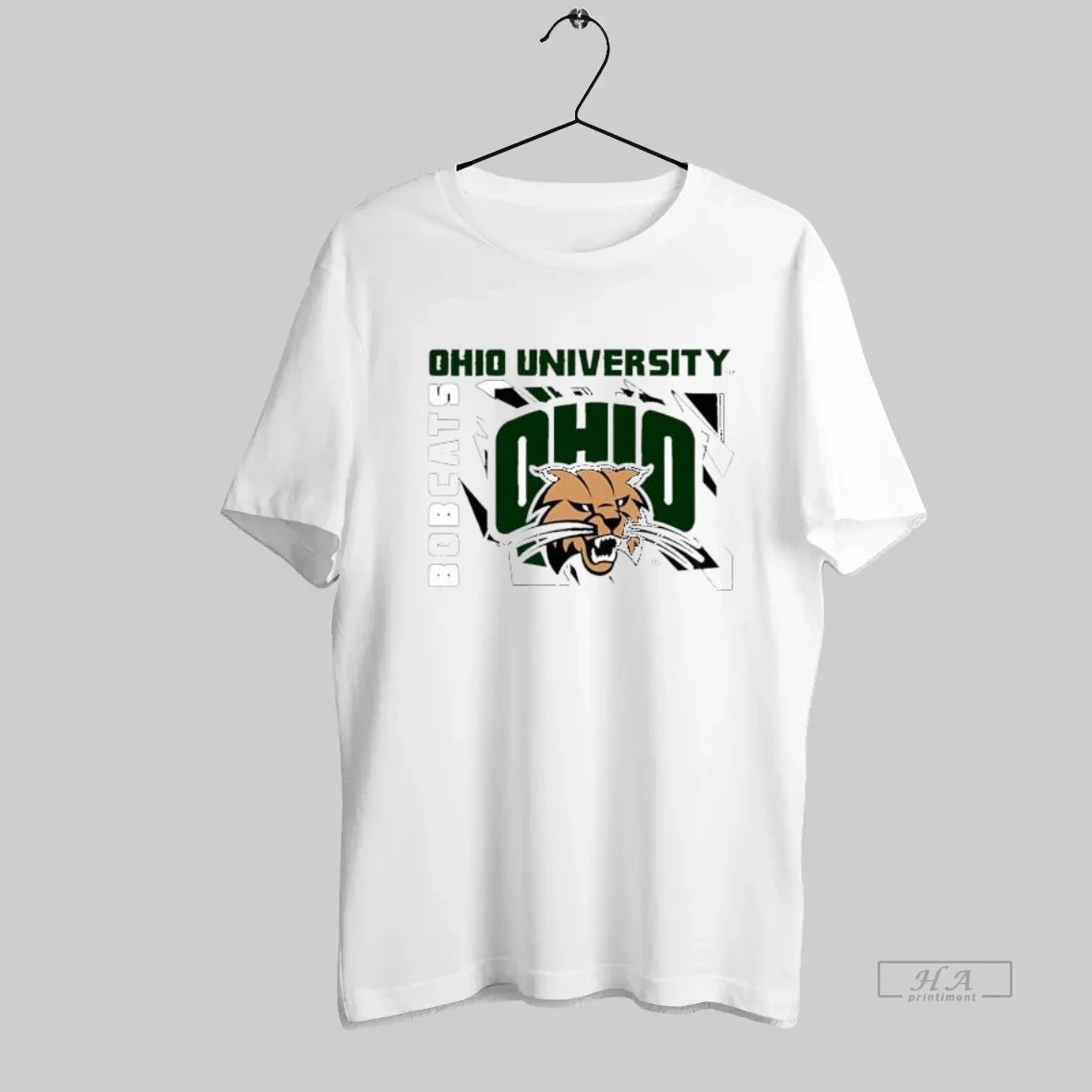 Official Nice Ohio University Bobcats Ohio Bobcat Head Abstract