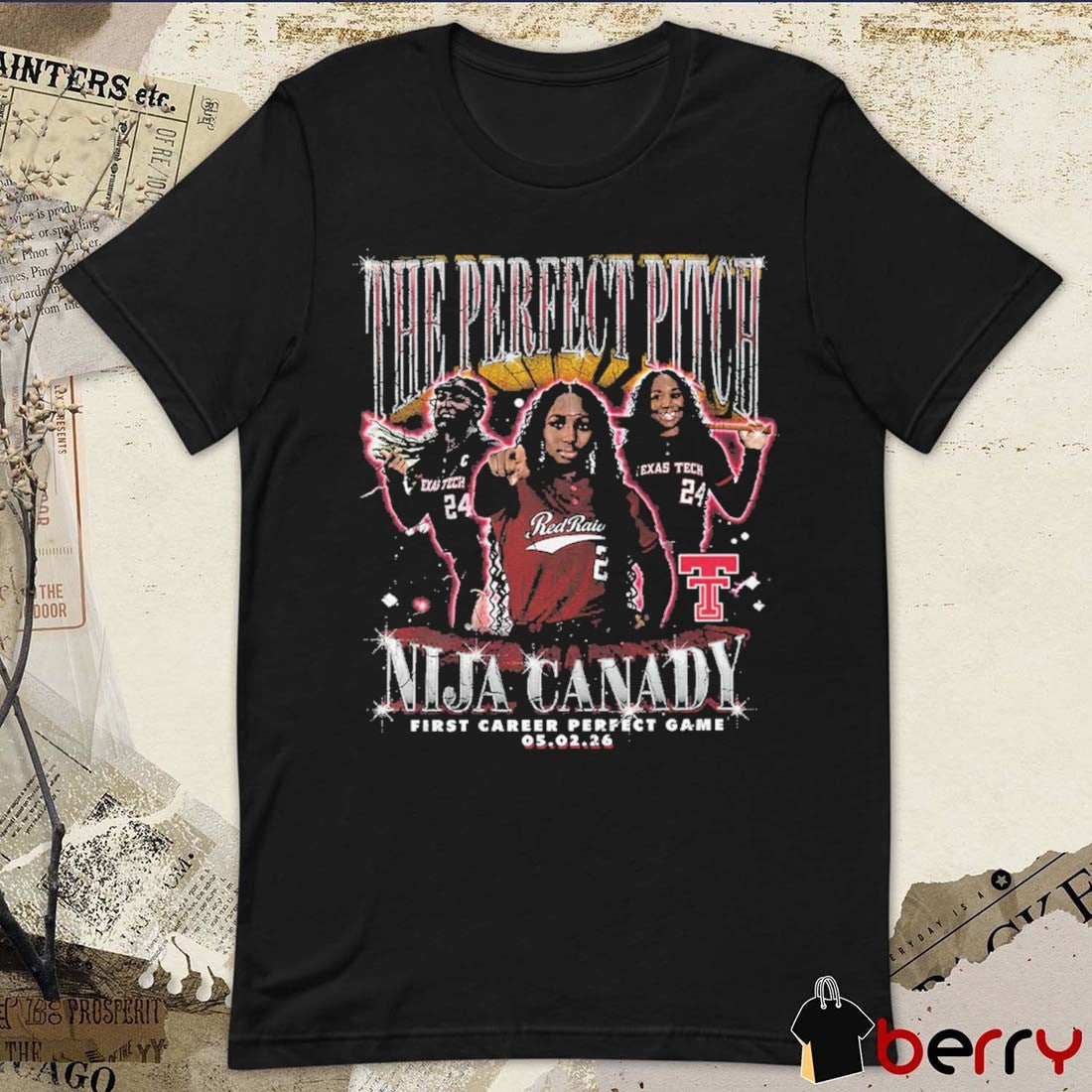 Nijaree Canady The Perfect Pitch First Career Perfect Game 2026 Texas Tech Red Raiders t-shirt