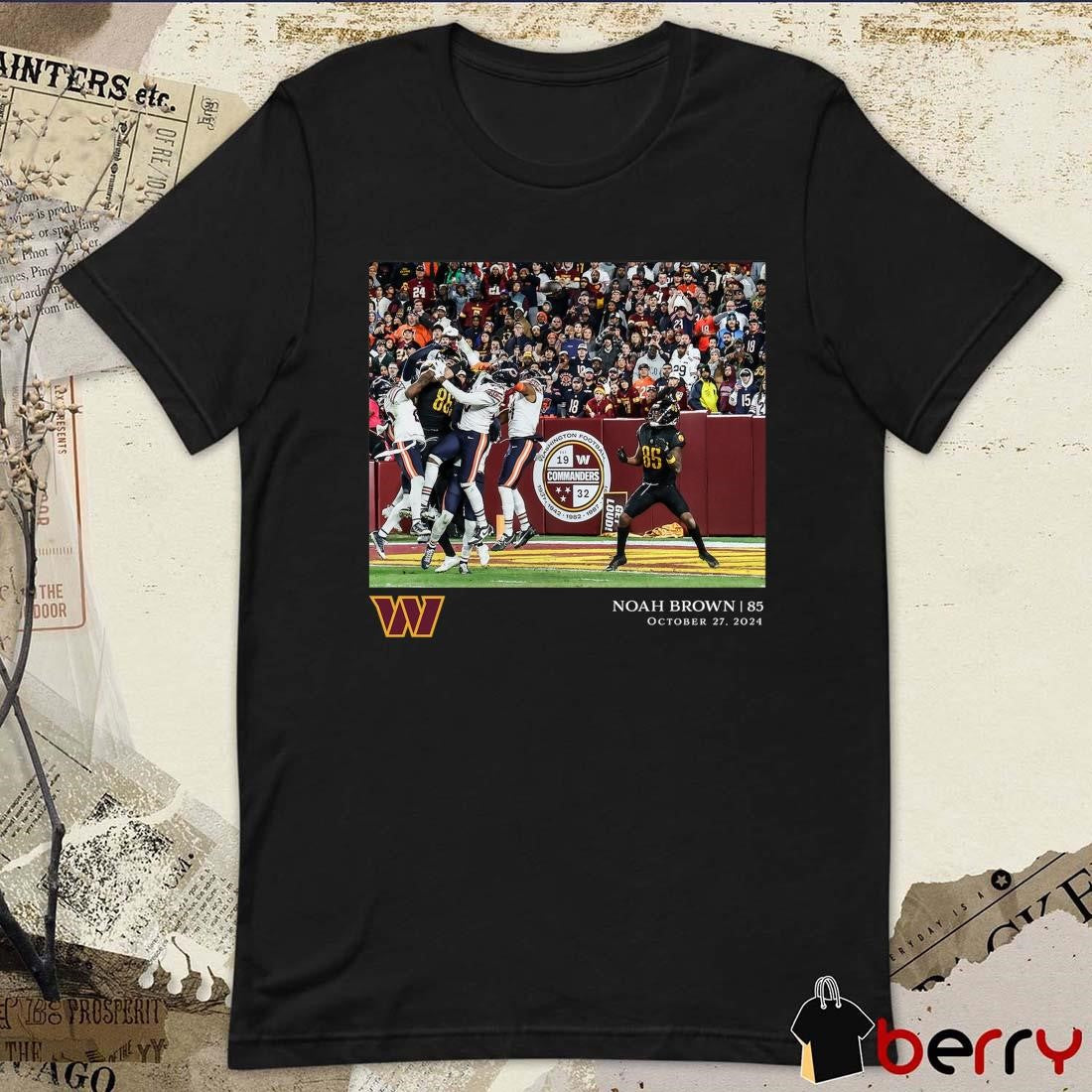 Noah Brown Washington Commanders NFL Flash Features Week 8 Oct 27 2024 t-shirt