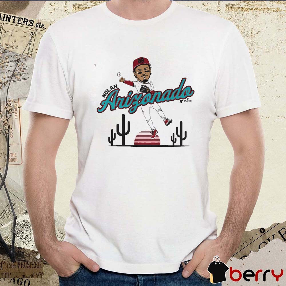 Nolan Arenado Arizonado Caricature Arizona Diamondbacks MLB t-shirt