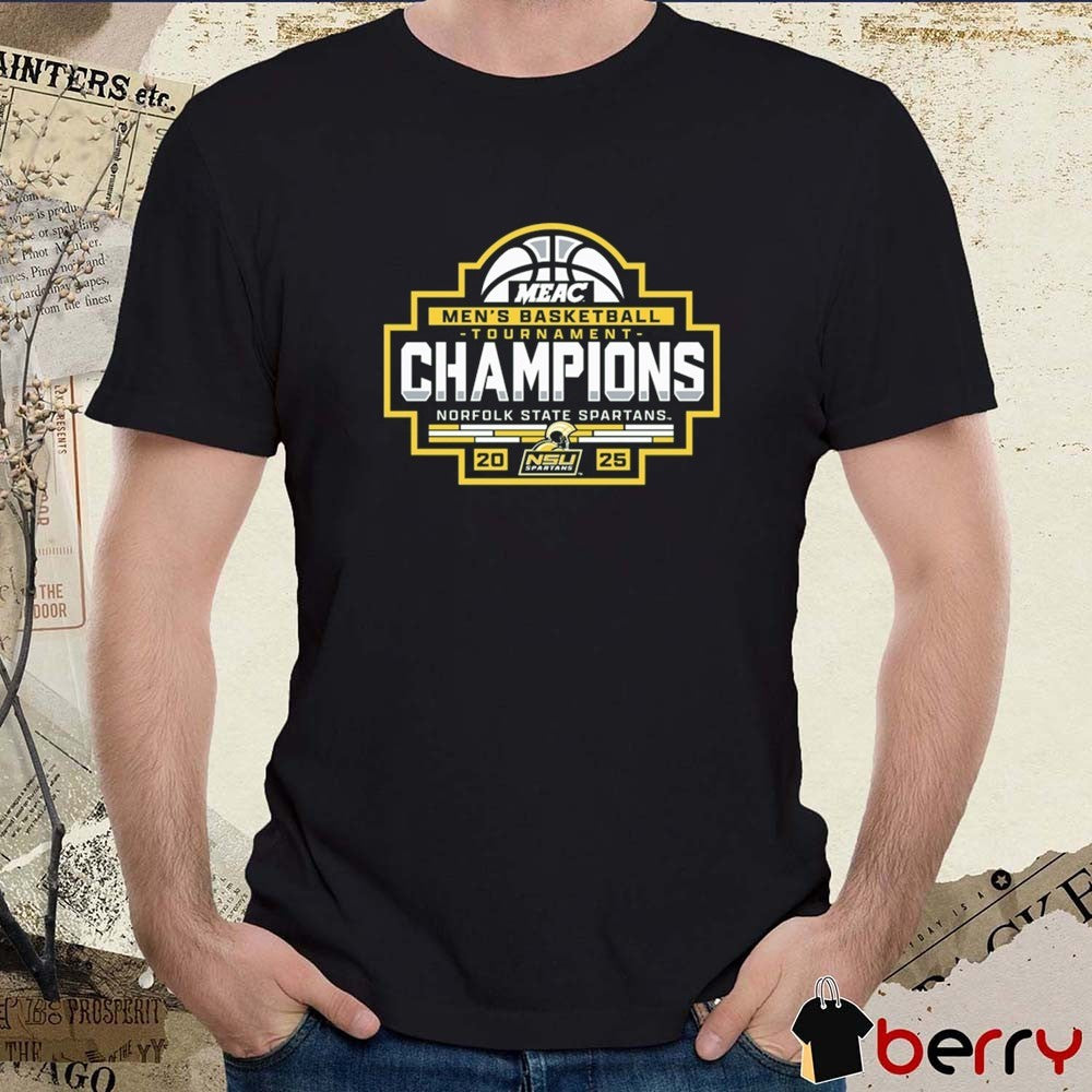Norfolk State Spartans 2025 MEAC Men’s Basketball Conference Tournament Champions t-shirt