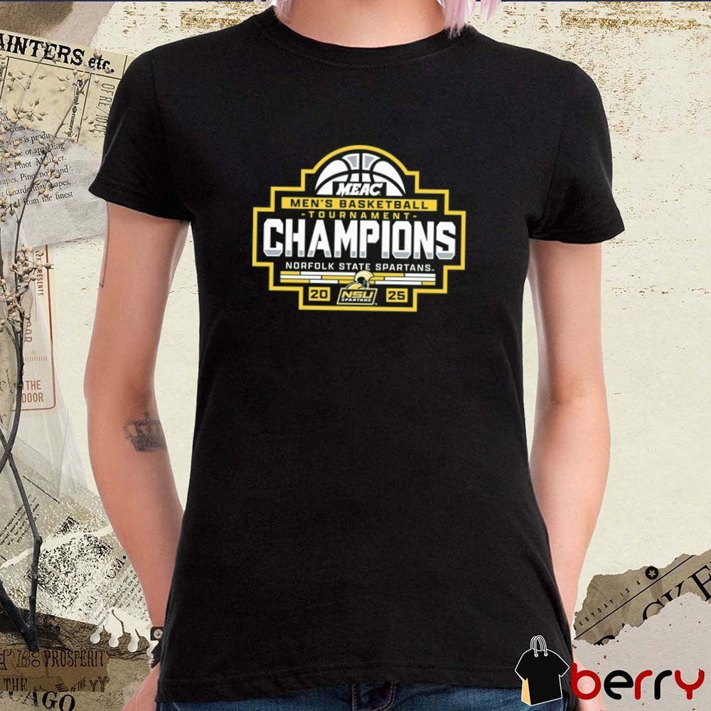 Norfolk State Spartans 2025 MEAC Men’s Basketball Conference Tournament Champions t-shirt