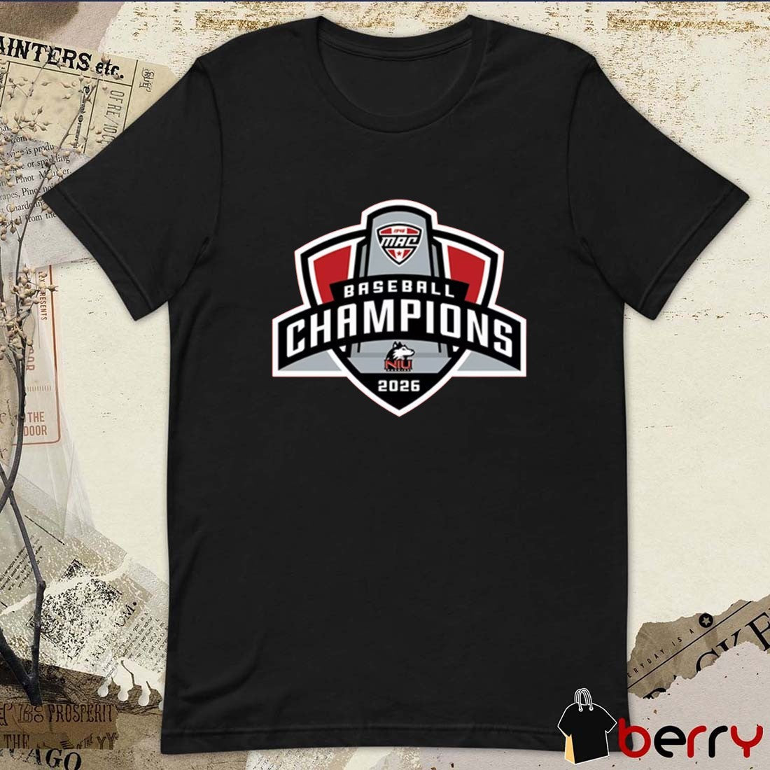 Northern Illinois Huskies 2026 MAC Baseball Tournament Champions Locker Room t-shirt