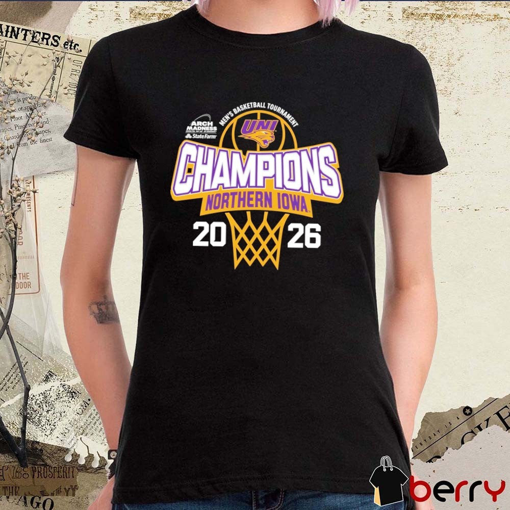 Northern Iowa Panthers 2026 MVC Men’s Basketball Tournament Champions t-shirt