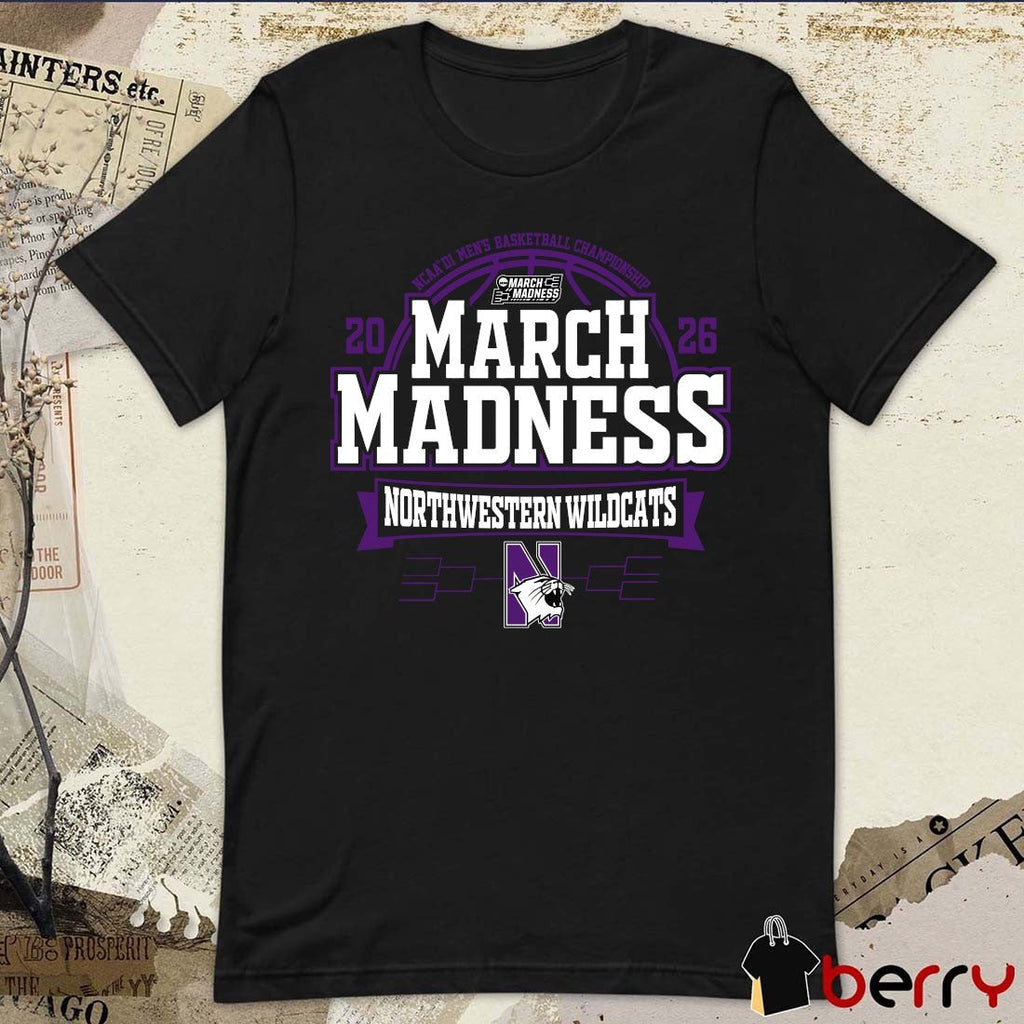 Northwestern Wildcats 2026 NCAA DI Men’s Basketball Championship March Madness t-shirt