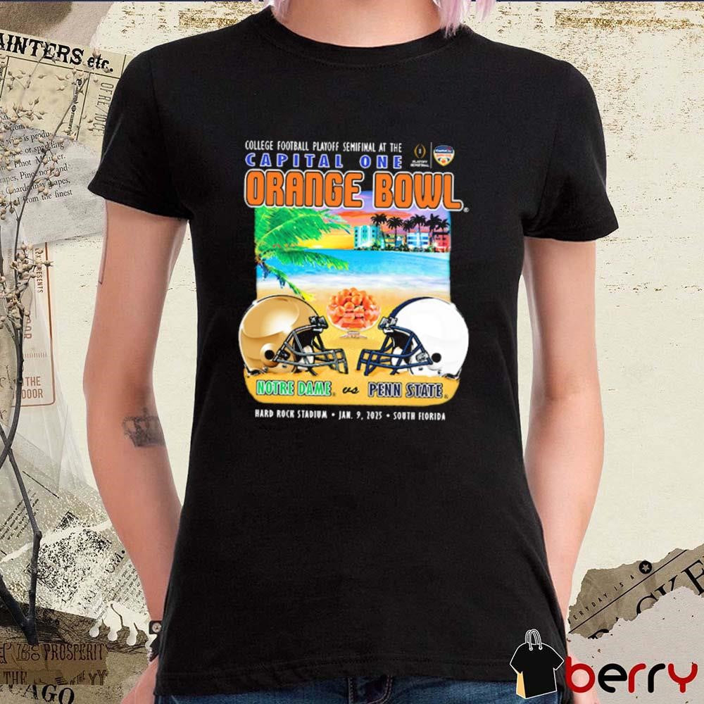 Notre Dame Vs Penn State CFP Semifinal At The Capital One Orange Bowl Hard Rock Stadium 2025 Sobe Showdown Helmet t-shirt