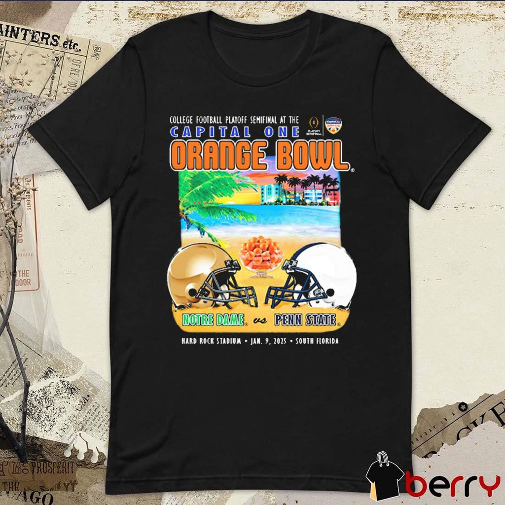 Notre Dame Vs Penn State CFP Semifinal At The Capital One Orange Bowl Hard Rock Stadium 2025 Sobe Showdown Helmet t-shirt