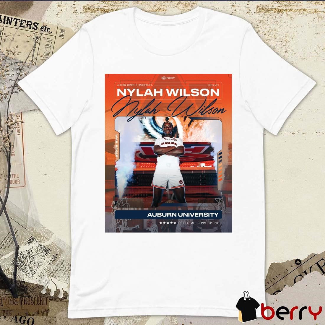 Nylah Wilson Auburn Women’s Basketball Presents Auburn University War Eagles Signature Poster t-shirt