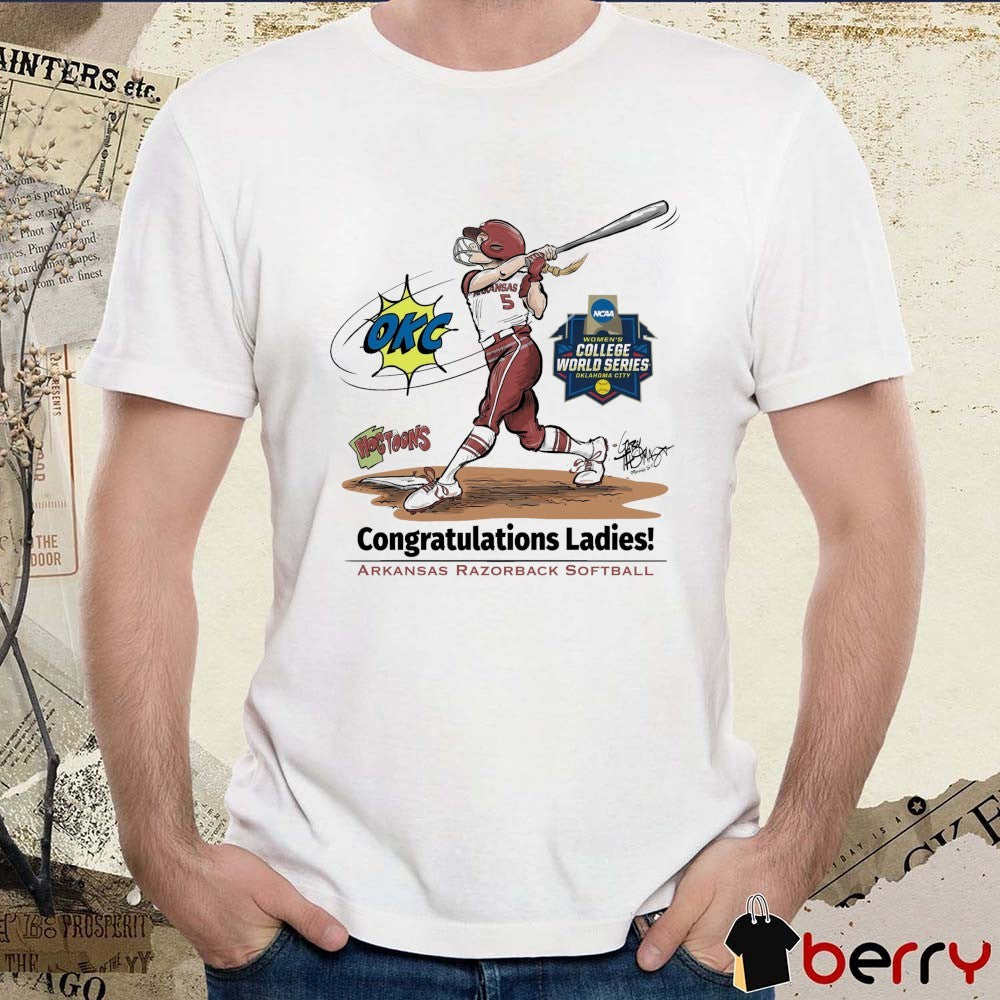 OKC Congratulations Ladies Arkansas Razorback Softball 2026 NCAA Women’s College World Series Cartoons t-shirt