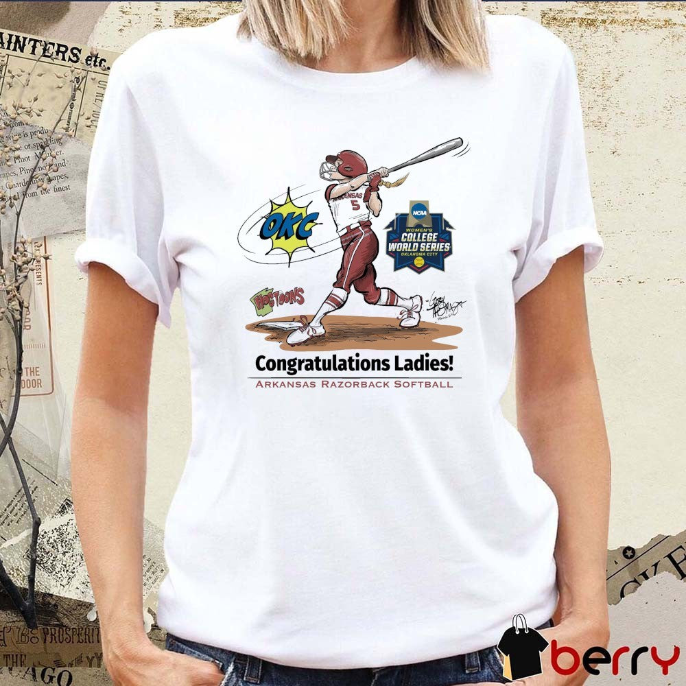OKC Congratulations Ladies Arkansas Razorback Softball 2026 NCAA Women’s College World Series Cartoons t-shirt