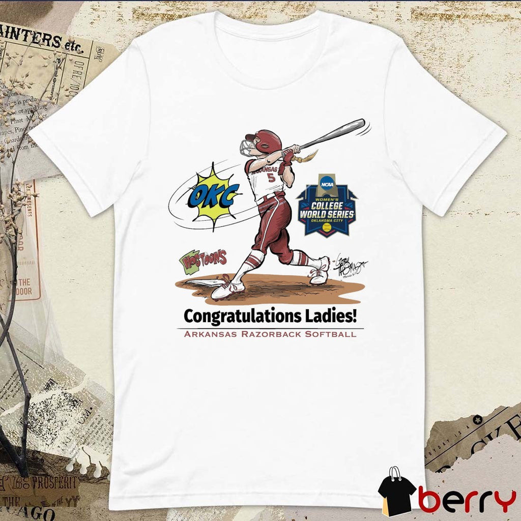 OKC Congratulations Ladies Arkansas Razorback Softball 2026 NCAA Women’s College World Series Cartoons t-shirt