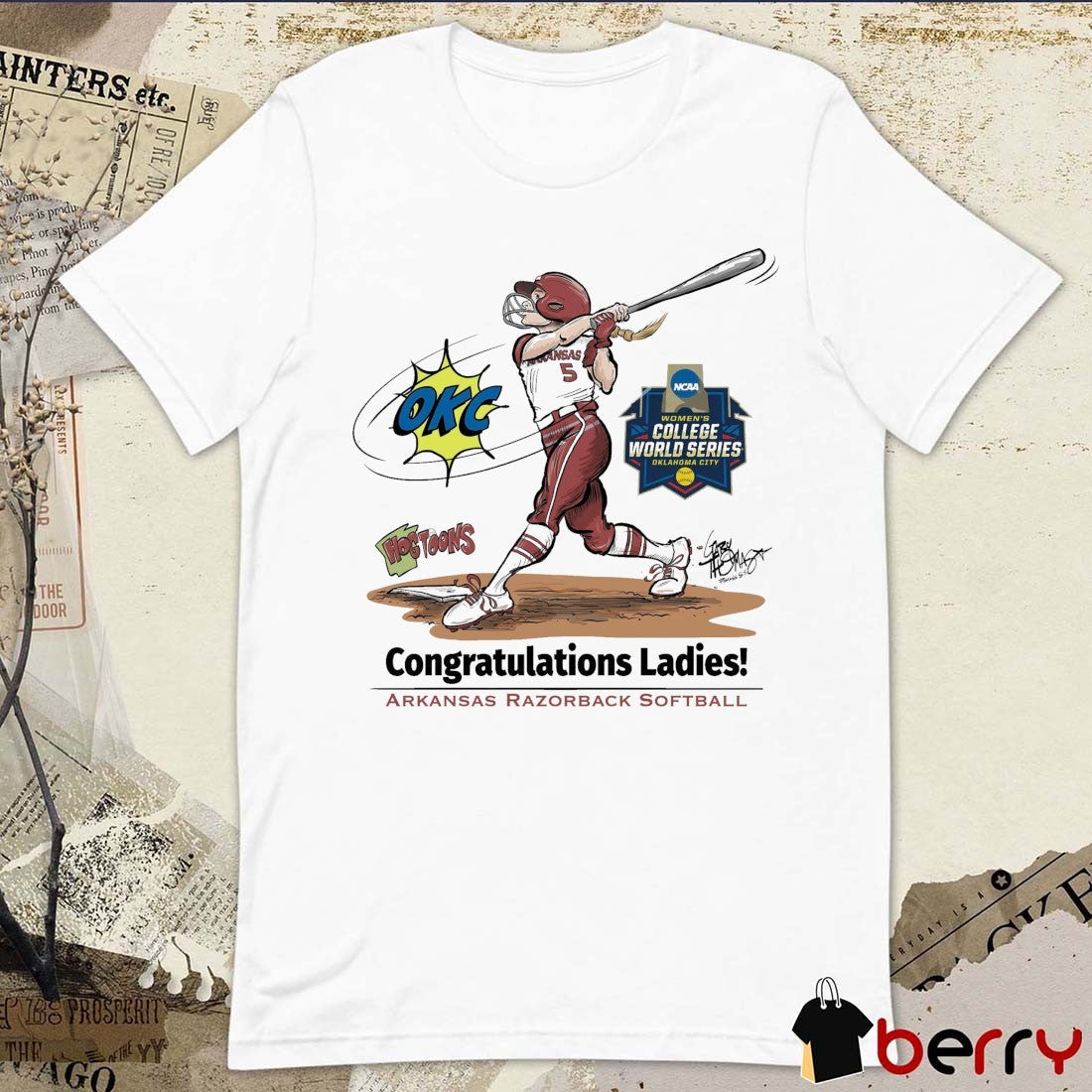 OKC Congratulations Ladies Arkansas Razorback Softball 2026 NCAA Women’s College World Series Cartoons t-shirt