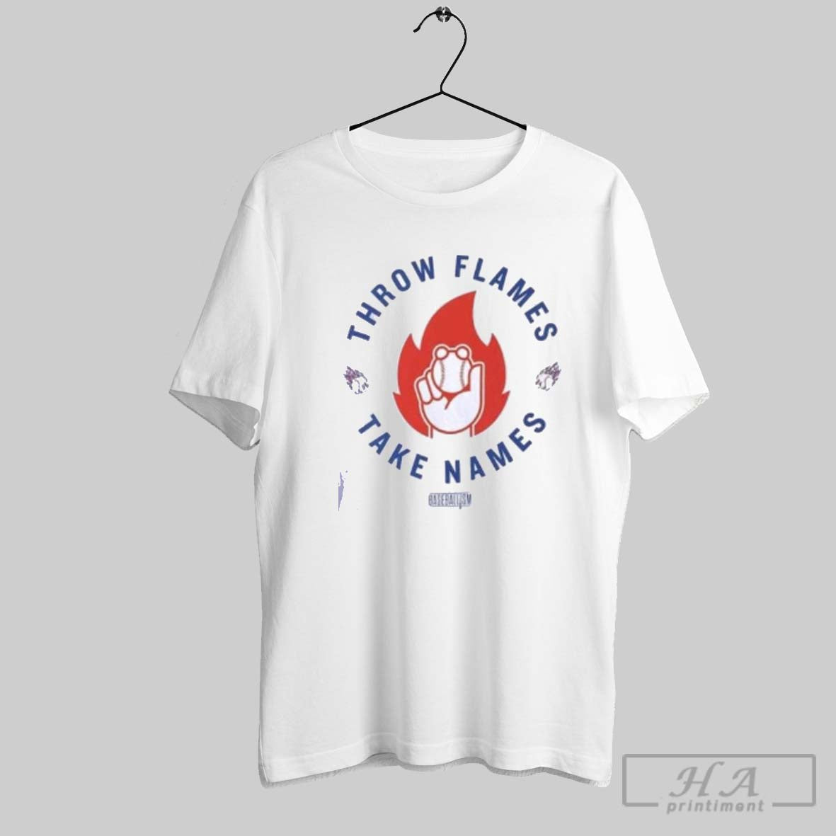 Official Official Thrower Flame Take Names Baseballism Shirts