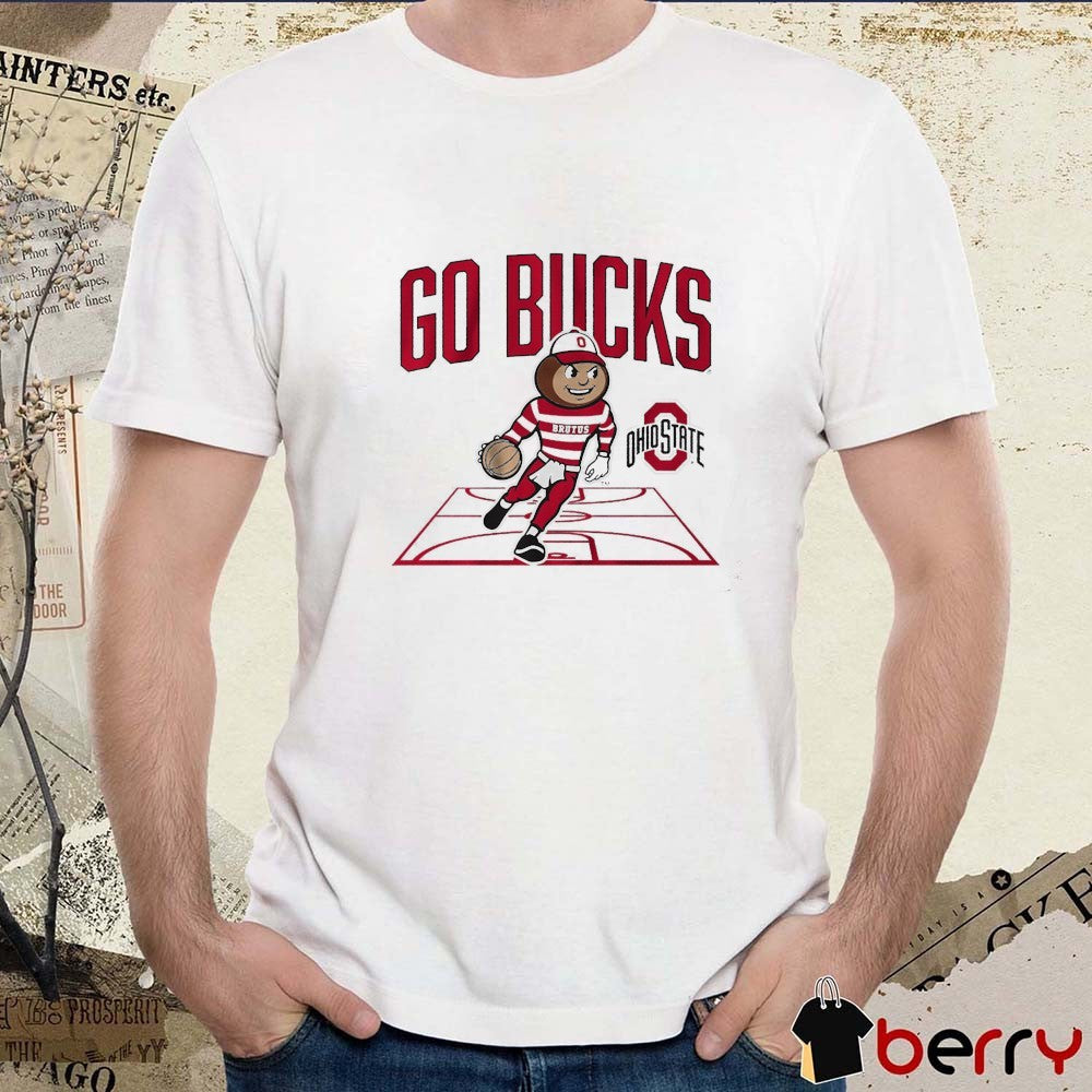 Ohio State Buckeyes Basketball Mascot Court Go Bucks NCAA 2025 t-shirt