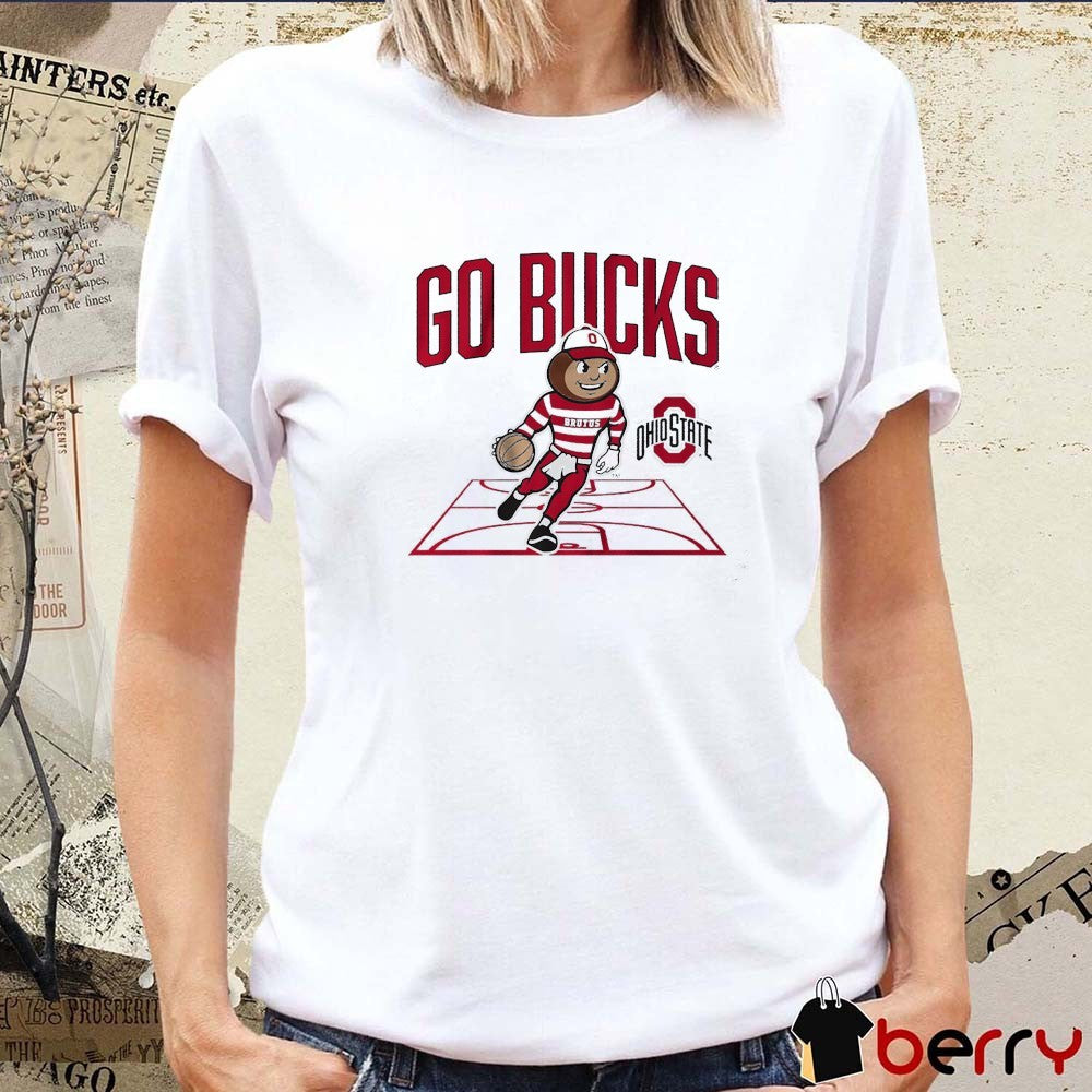 Ohio State Buckeyes Basketball Mascot Court Go Bucks NCAA 2025 t-shirt