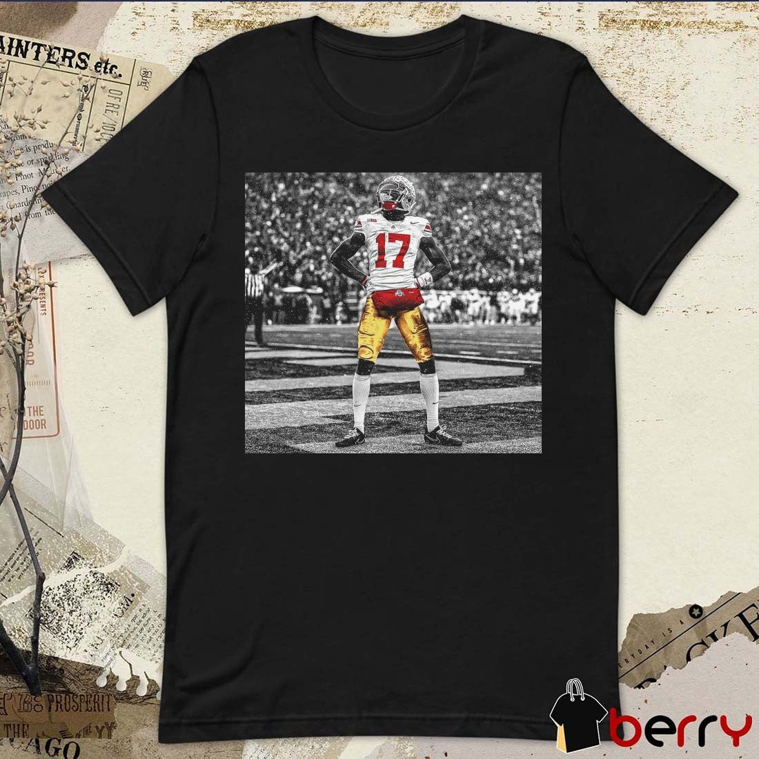 Ohio State Buckeyes Football Carnell Tate Standing 2025 t-shirt