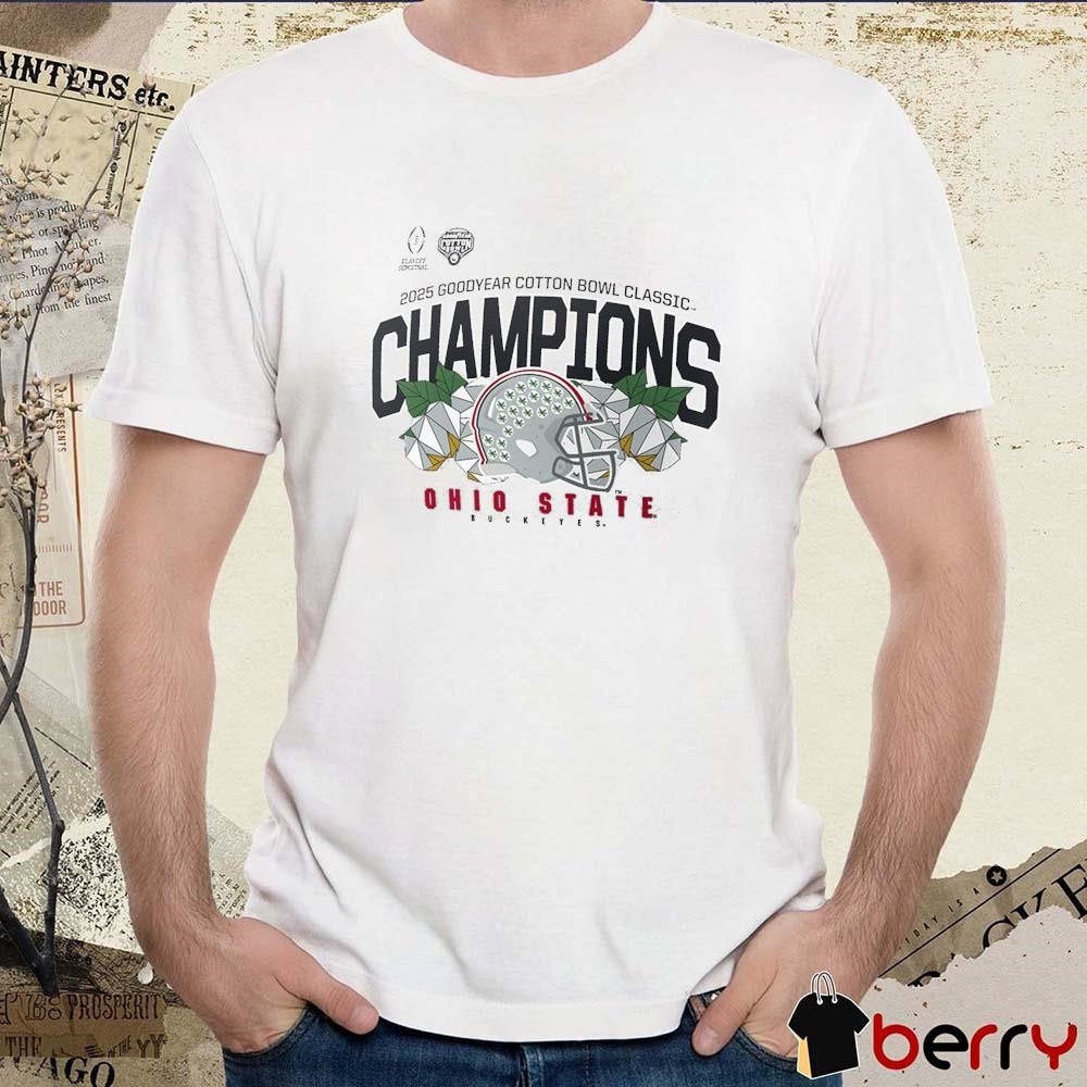 Ohio State Buckeyes NCAA 2025 Goodyear Cotton Bowl Classic Champions Playoff Semifinal Helmet t-shirt