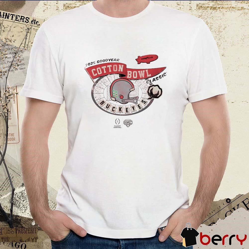 Ohio State Buckeyes NCAA 2025 Goodyear Cotton Bowl Classic Playoff Semifinal Helmet Stadium t-shirt