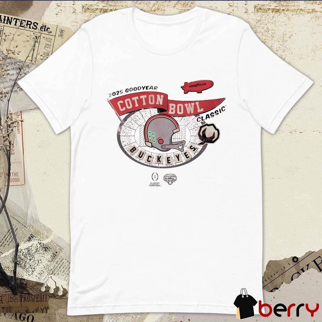 Ohio State Buckeyes NCAA 2025 Goodyear Cotton Bowl Classic Playoff Semifinal Helmet Stadium t-shirt