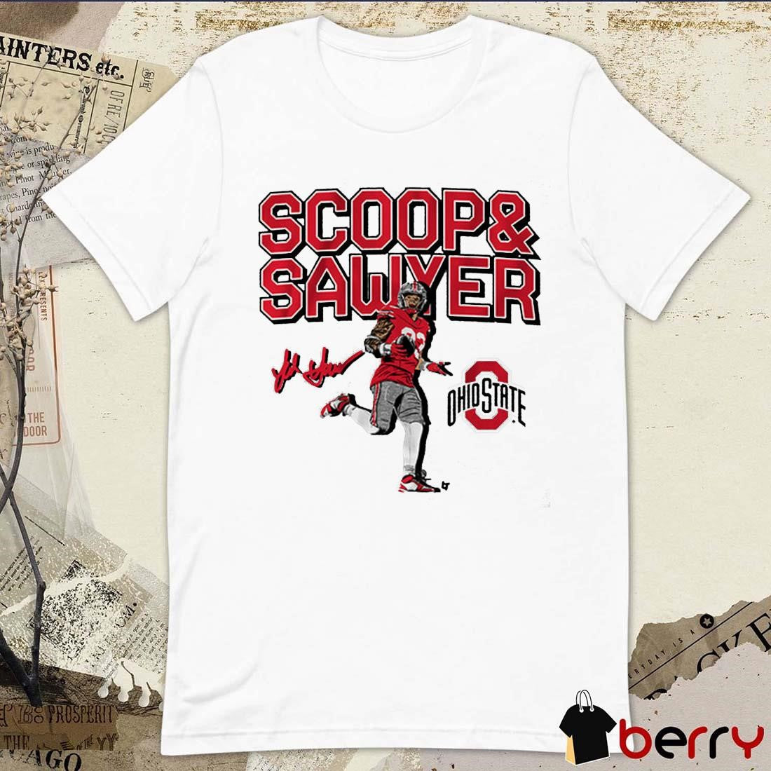 Ohio State Buckeyes NCAA Jack Sawyer Scoop And Score Signature t-shirt
