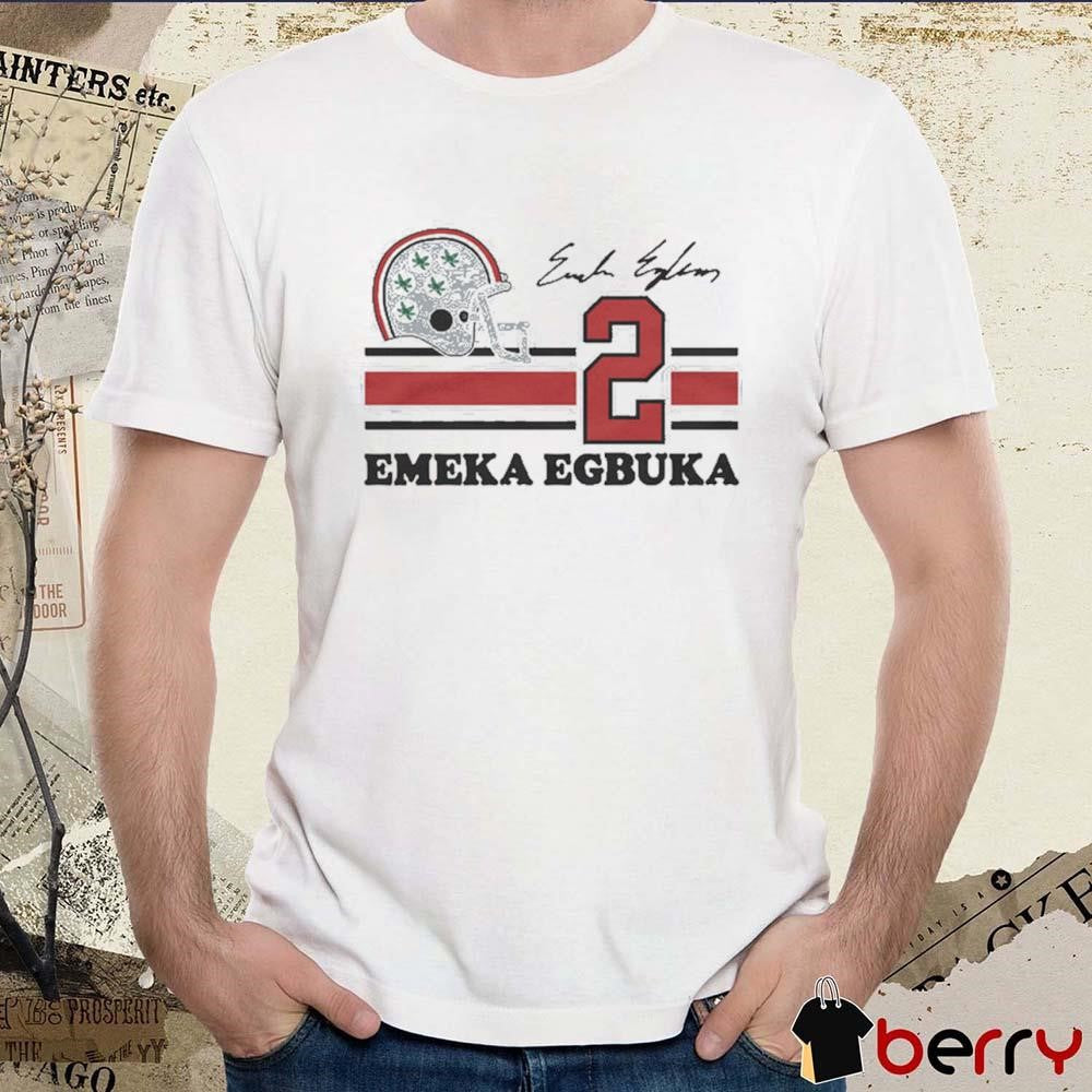 Ohio State Emeka Egbuka #2 Signature Jersey t-shirt