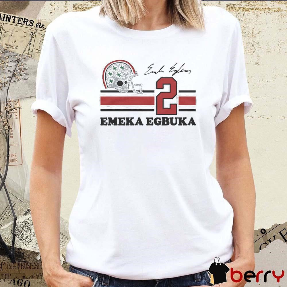 Ohio State Emeka Egbuka #2 Signature Jersey t-shirt
