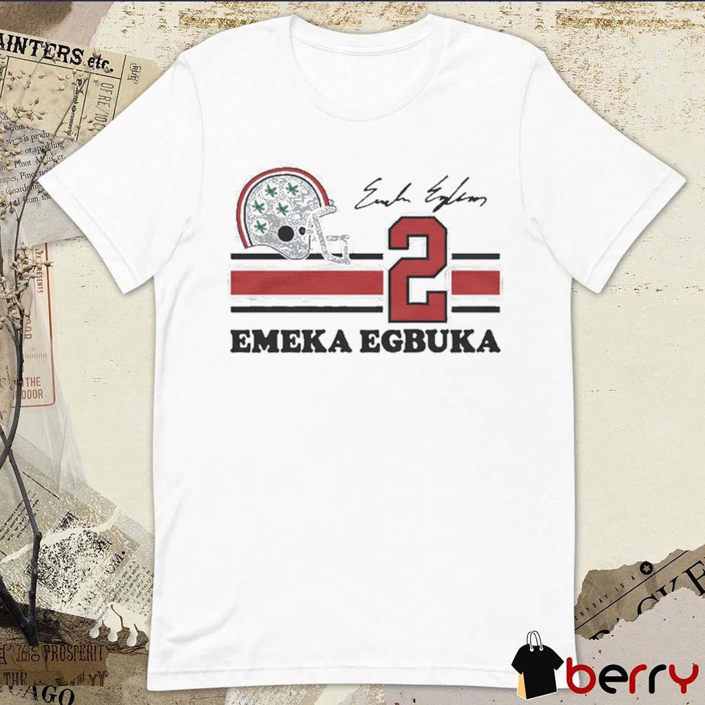 Ohio State Emeka Egbuka #2 Signature Jersey t-shirt