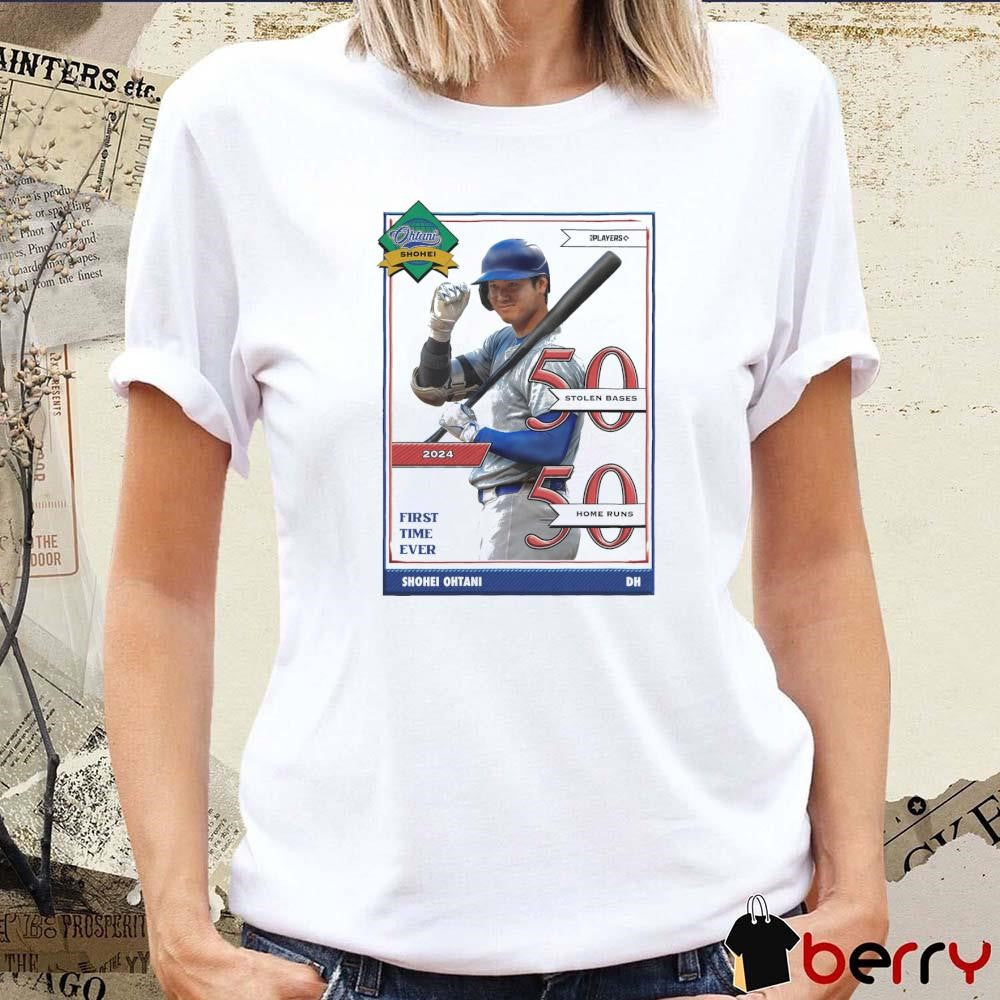 Ohtani Shohei Los Angeles Dodgers 50 Stolen Bases 50 Home Runs First Time Ever 2024 t-shirt