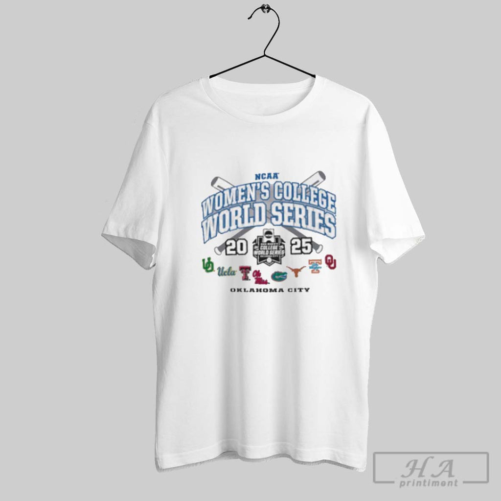 Official Oklahoma City 2025 Ncaa Womens College World Series Eight Teams Logo