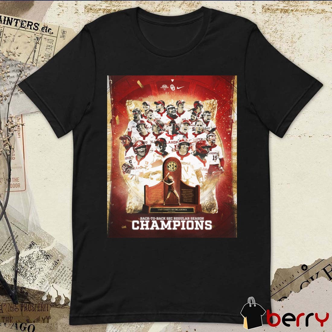 Oklahoma Softball 2026 Back To Back SEC Regular Season Champions Poster t-shirt