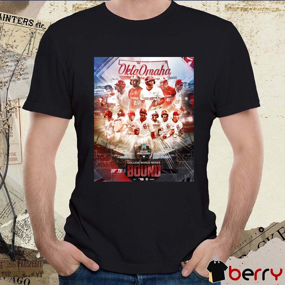 Oklahoma Sooners Baseball OklaOmaha 2026 NCAA Men’s College World Series Bound Poster t-shirt
