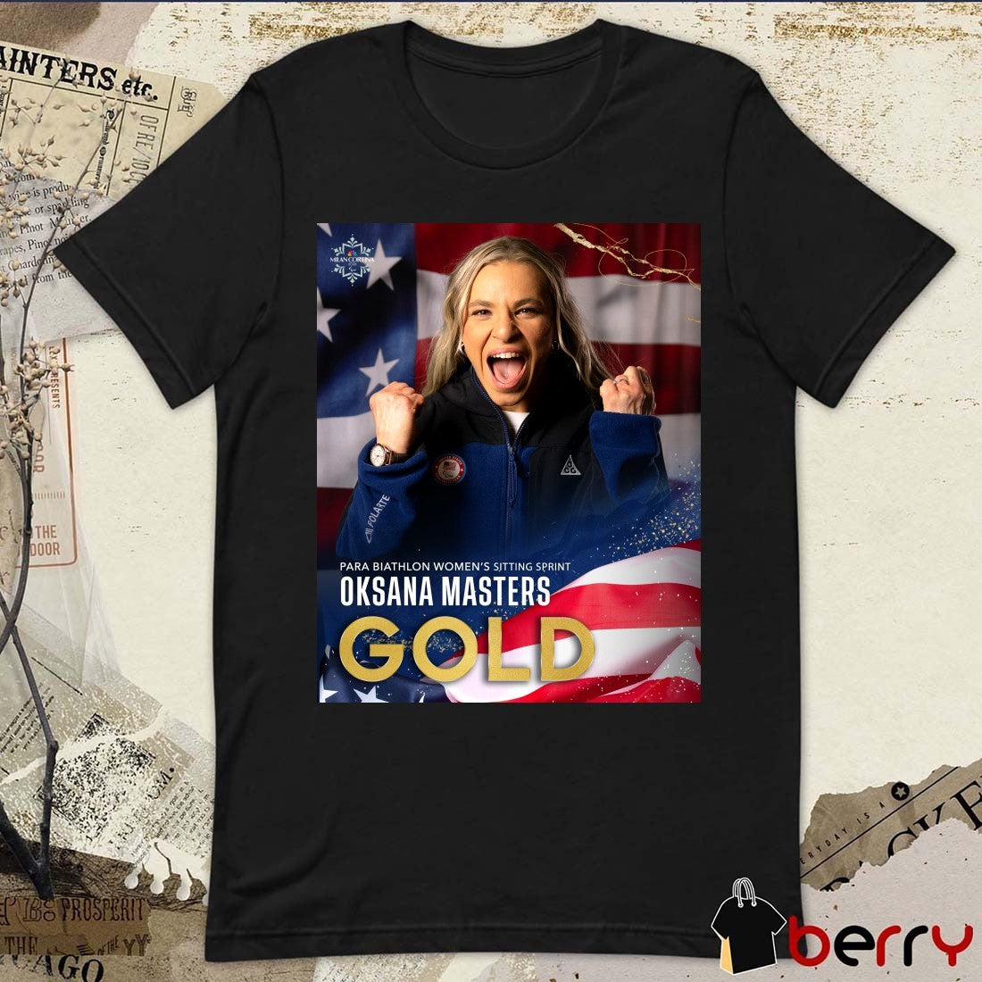 Oksana Masters Gold Medal Para Biathlon Women’s Sitting Sprint Poster t-shirt